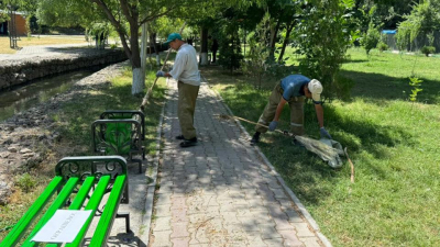 В Шымкенте в рамках акции «Таза Қазақстан» очистили берега главной водной артерии города