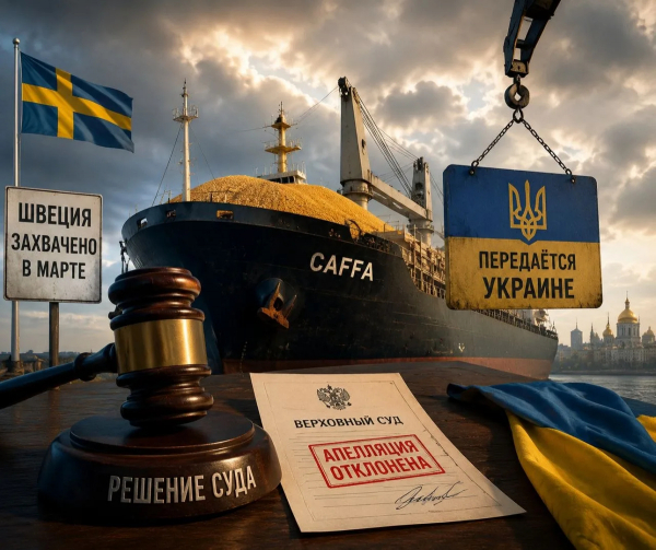 Швеция передаст Украине захваченное российское судно Caffa из &laquo;теневого флота&raquo;