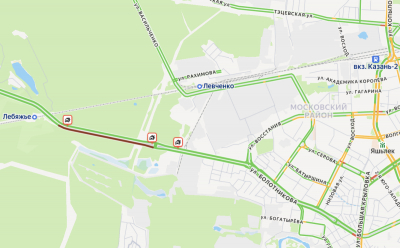 Из-за ДТП на въезде в Казань собралась пробка