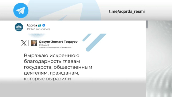 Токаев поблагодарил глав иностранных государств и соотечественников за соболезнования и поддержку